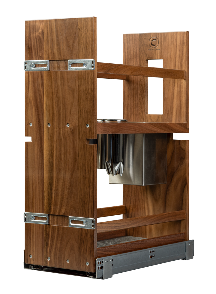 Century Components Riviera Series Vanity Grooming Organizer with Electric / Walnut (RIVGO-EL85PF-18)