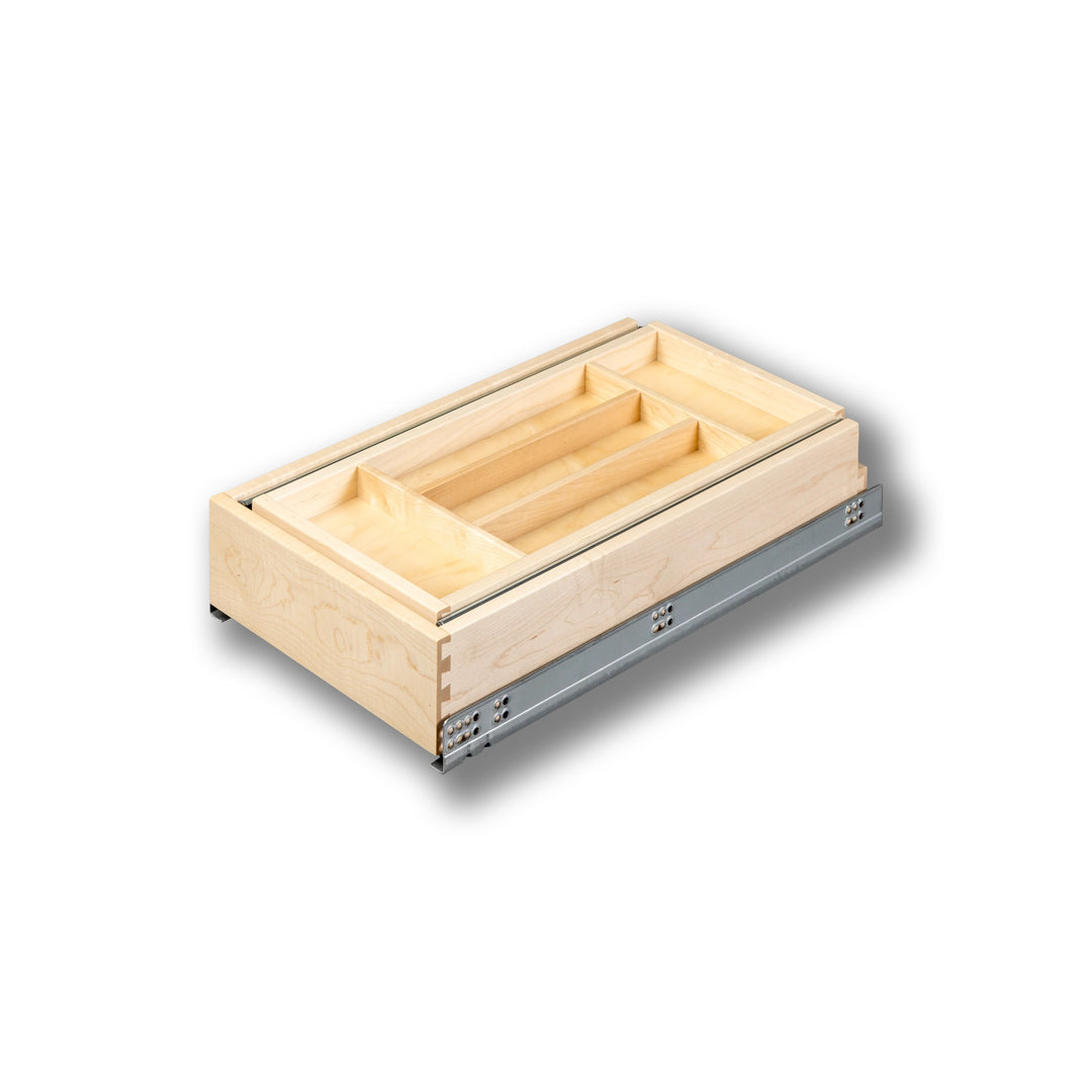 12" Double Tier Silverware Drawer with Soft-Close Slides