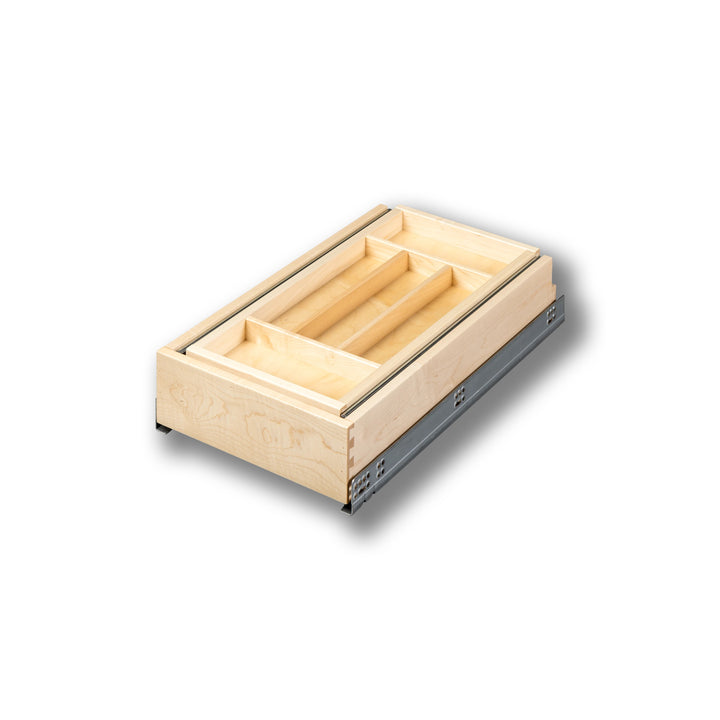 12" Double Tier Silverware Drawer with Soft-Close Slides, studio view 2