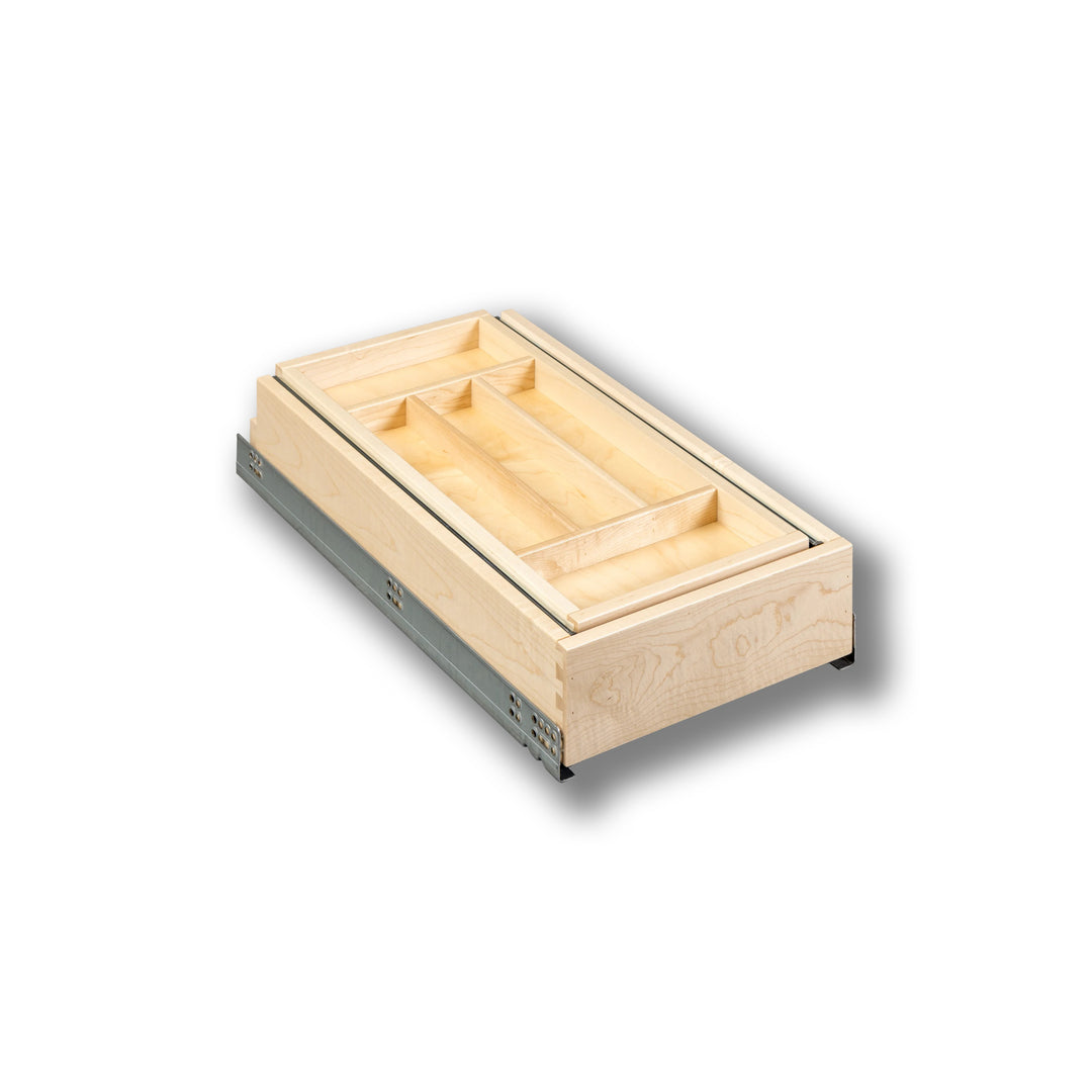 12" Double Tier Silverware Drawer with Soft-Close Slides, studio view 3