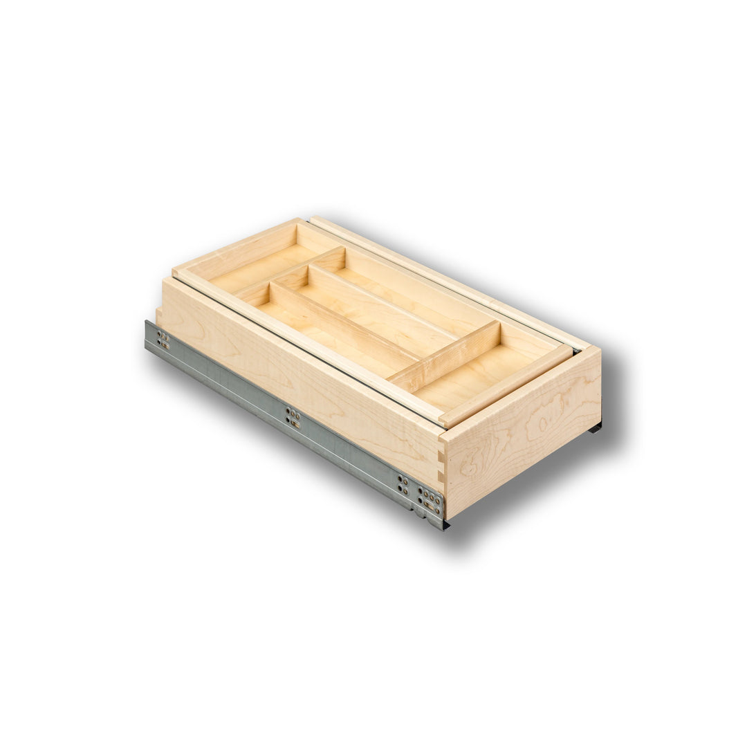 12" Double Tier Silverware Drawer with Soft-Close Slides, studio view 4