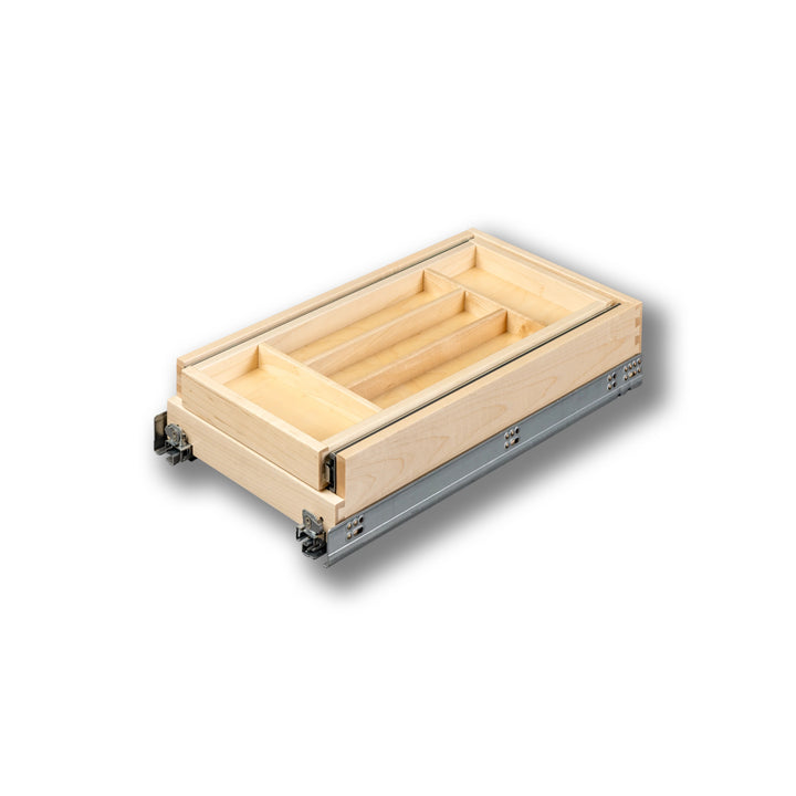 12" Double Tier Silverware Drawer with Soft-Close Slides, studio view 5
