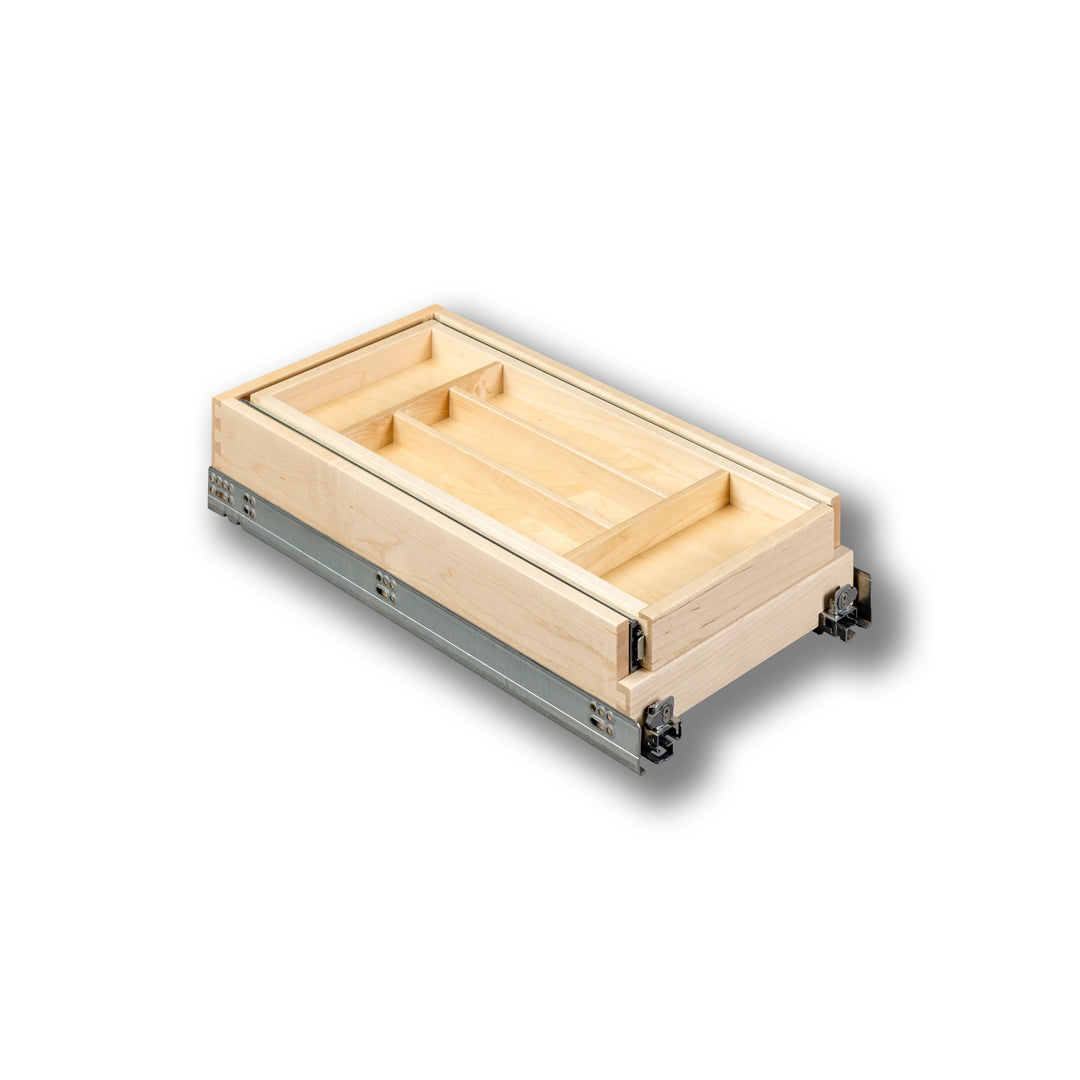 12" Double Tier Silverware Drawer with Soft-Close Slides, studio view 6