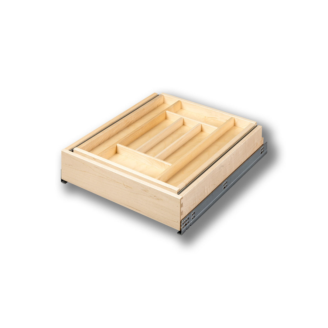 18" Double Tier Silverware Drawer with Soft-Close Slides, studio view 2
