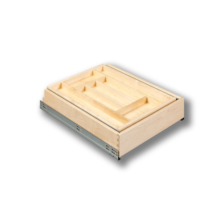 18" Double Tier Silverware Drawer with Soft-Close Slides, studio view 4