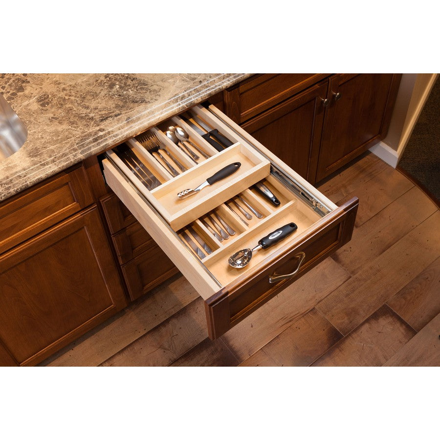 Century Components 18" Double Tier Silverware Drawer with Soft-Close Slides For 18" Cabinet Opening (DTIER175PF)