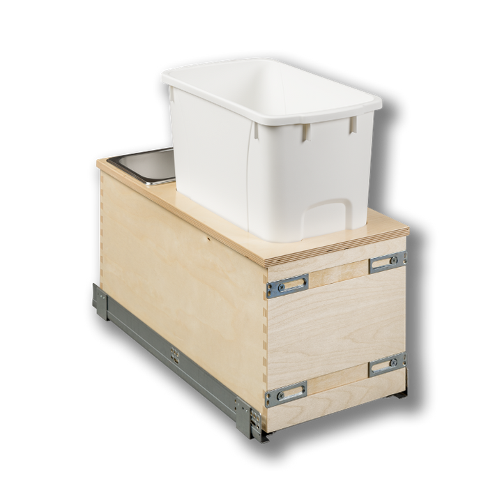 Century Components 12" Edge Series Bottom Mount Waste Container, 34 Quart (EDGBM110-34PF)