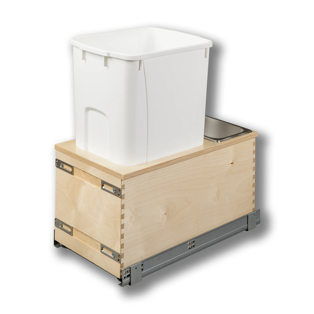 12" Edge Series 50 Quart Bottom Mount Waste Container, in Baltic birch
