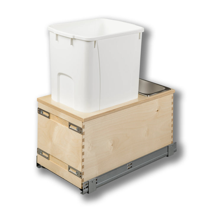12" Edge Series 50 Quart Bottom Mount Waste Container, in Baltic birch