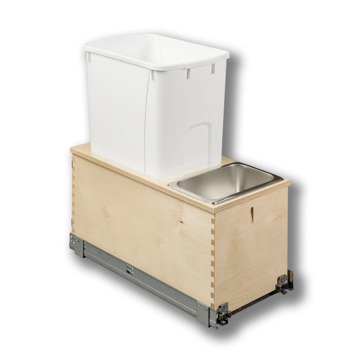 12" Edge Series 50 Quart Bottom Mount Waste Container, in Baltic birch, studio view 5