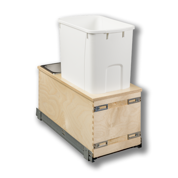 Century Components 12" Edge Series 50 Quart Bottom Mount Waste Container, (EDGBM110-50PF)
