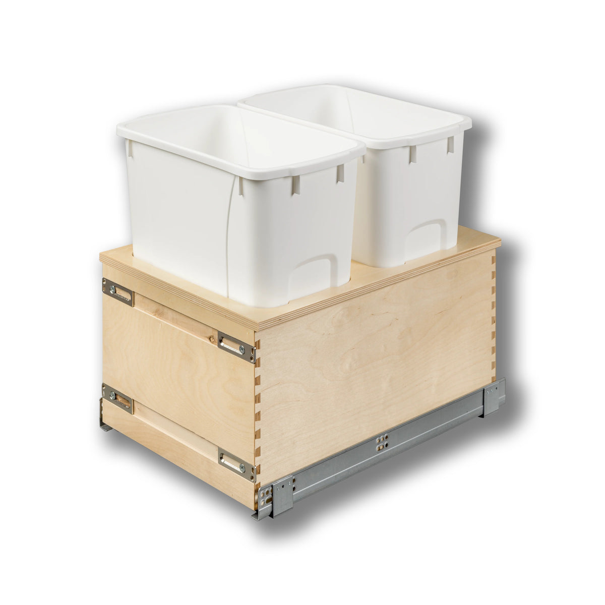 15" Edge Series 34 Quart Bottom Mount Waste Container in Baltic birch