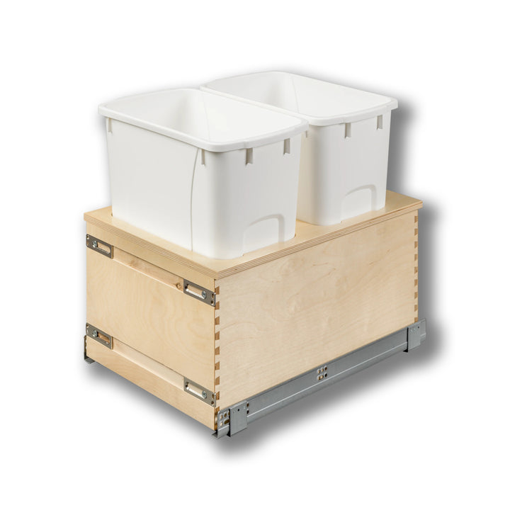 15" Edge Series 34 Quart Bottom Mount Waste Container in Baltic birch
