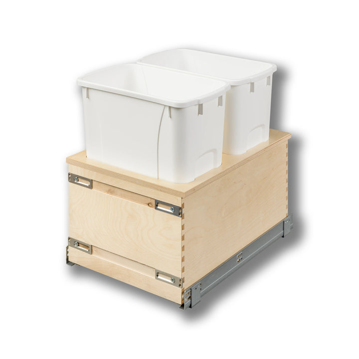 15" Edge Series 34 Quart Bottom Mount Waste Container in Baltic birch, studio view 2