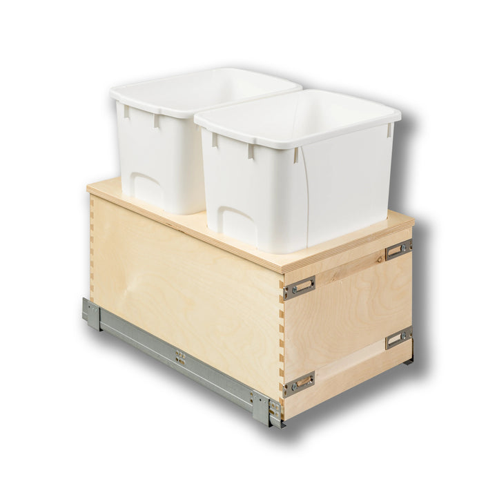 15" Edge Series 34 Quart Bottom Mount Waste Container in Baltic birch, studio view 3