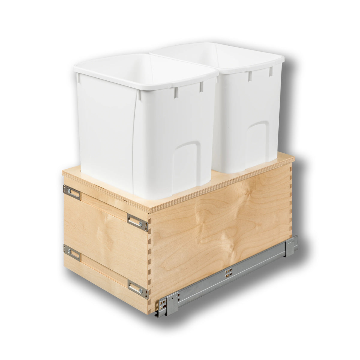 15" Edge Series 50 Quart Bottom Mount Waste Container in Baltic birch