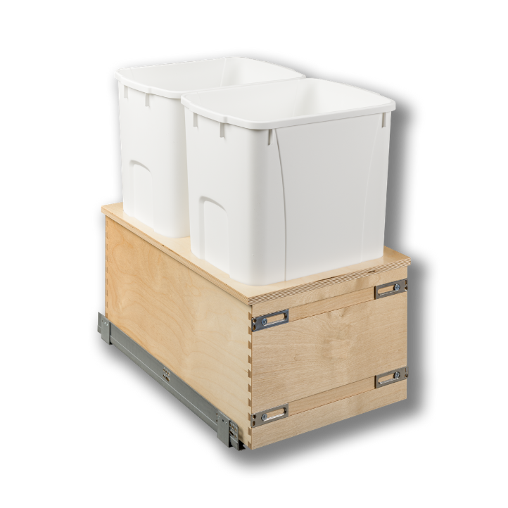 Century Components 15" Edge Series 50 Quart Bottom Mount Waste Container (EDGBM140-50PF)