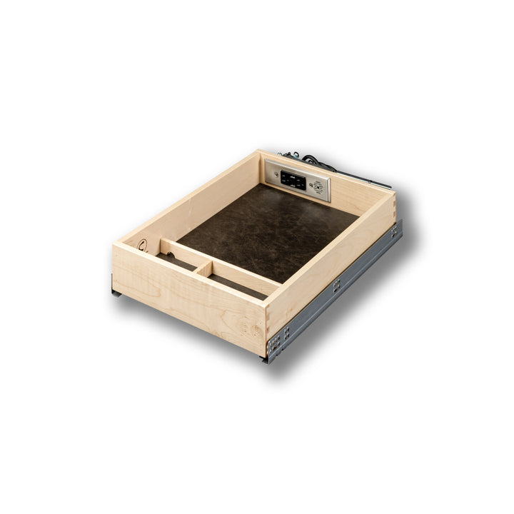 15" Face Frame Galaxy Charging Drawer AC/USB-A, studio view 2