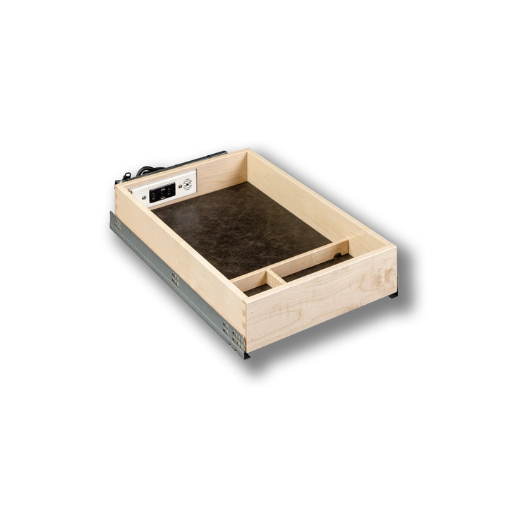15" Face Frame Galaxy Charging Drawer AC/USB-A, studio view 3