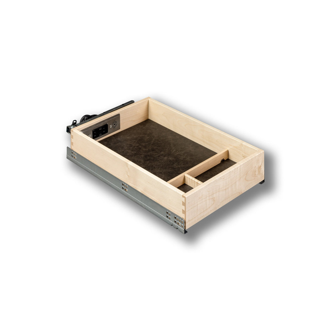 15" Face Frame Galaxy Charging Drawer AC/USB-A, studio view 4
