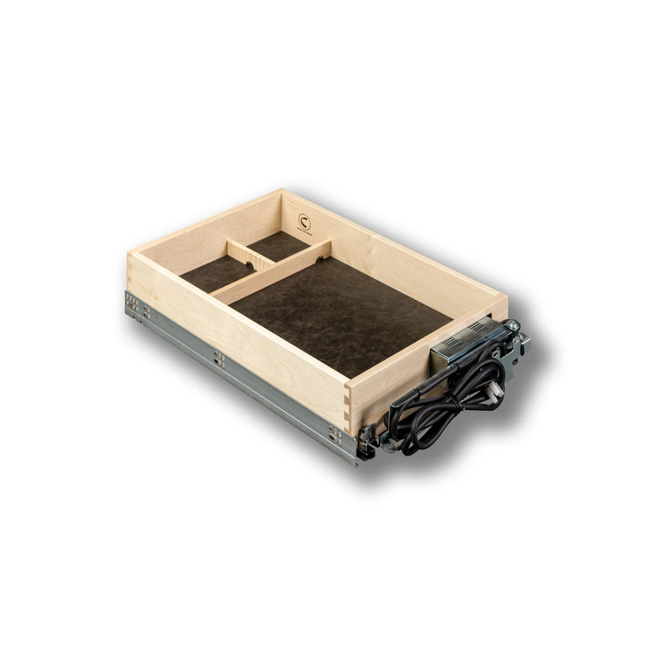 15" Face Frame Galaxy Charging Drawer AC/USB-A, studio view 6