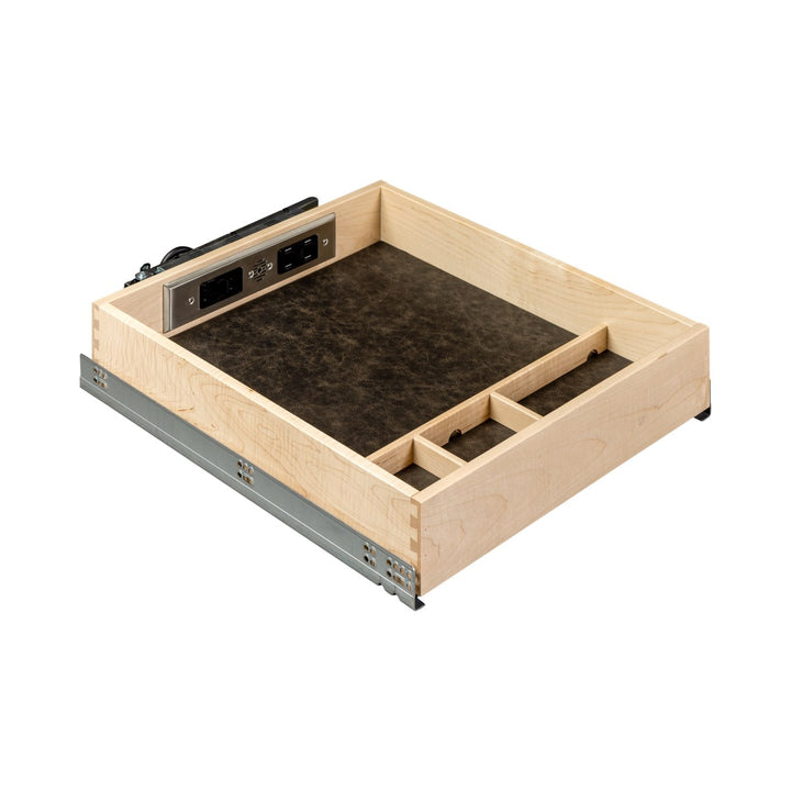 19 1/2" Frameless Galaxy Charging Drawer AC/USB-A/USB-C, studio view 6