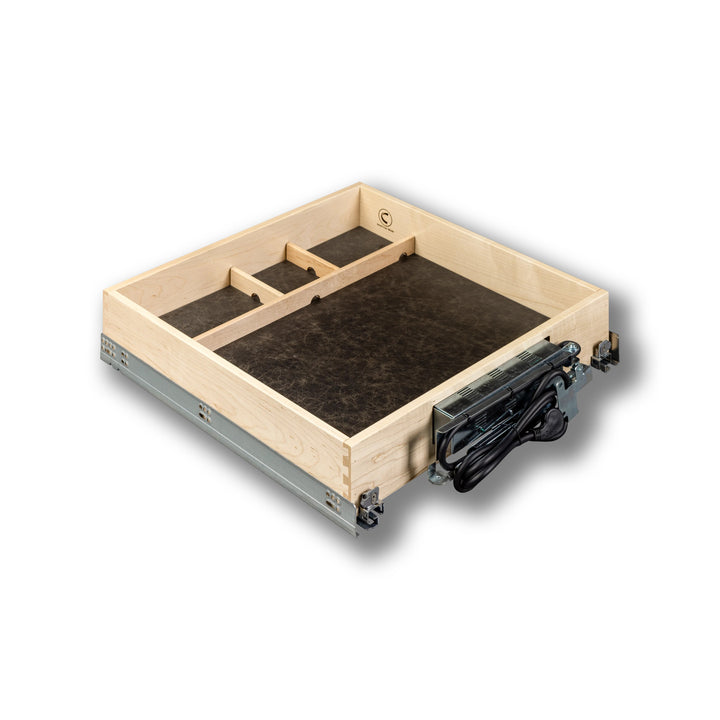 22 1/2" Frameless Galaxy Charging Drawer AC/USB-A/USB-C, studio view 5