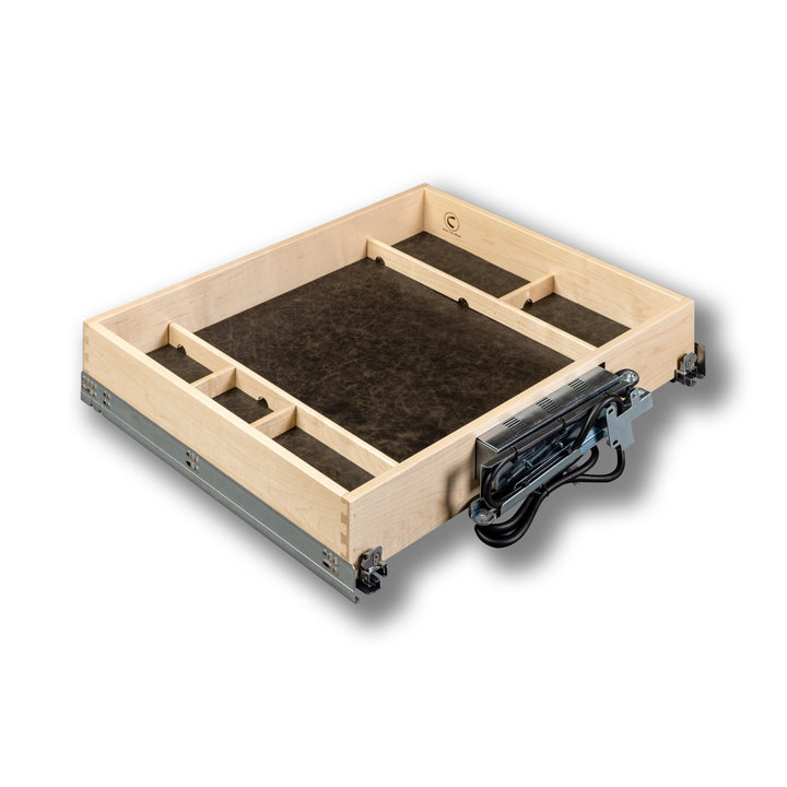 27" Face Frame Galaxy Charging Drawer AC/USB-A/USB-C, studio view 6