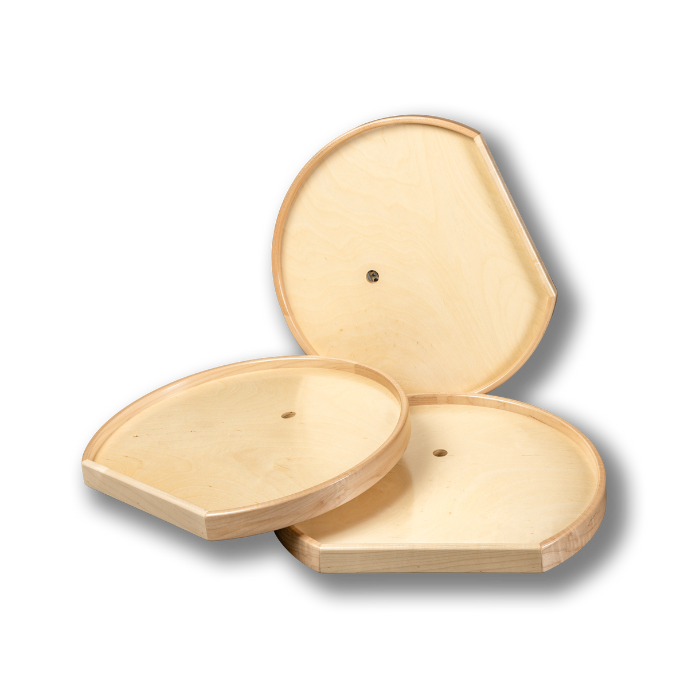 Century Components Magnum Series 3 Shelf D-shape Lazy Susan - 19 Inch Diameter - Hardware Included (MAG19DSPF)