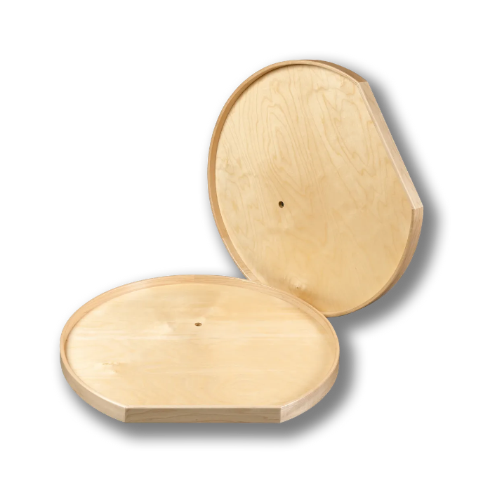 Century Components Magnum Series 2 Shelf D-Shape Lazy Susan 32 Inch Diameter - Hardware Included (MAG32DSPF)