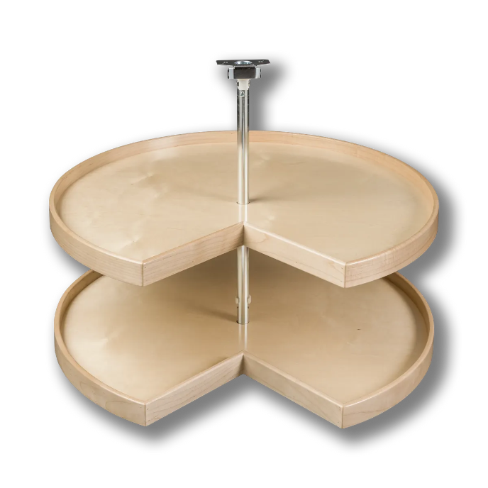 Century Components Ovation Series 2 Shelf Pie Cut Lazy Susan with Spin Thru Hardware - 32 Inch Diameter Hardware Included (OVA32PCPF)
