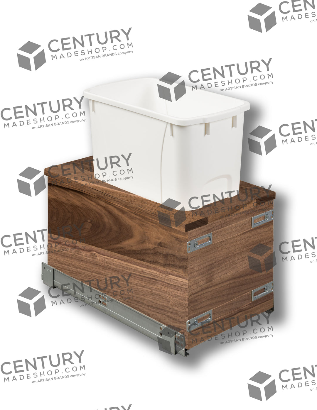 Century Components 12" Riviera Series 34 Quart Single Bottom Mount Vanity Waste Container (RIVBM115-34PF-18)