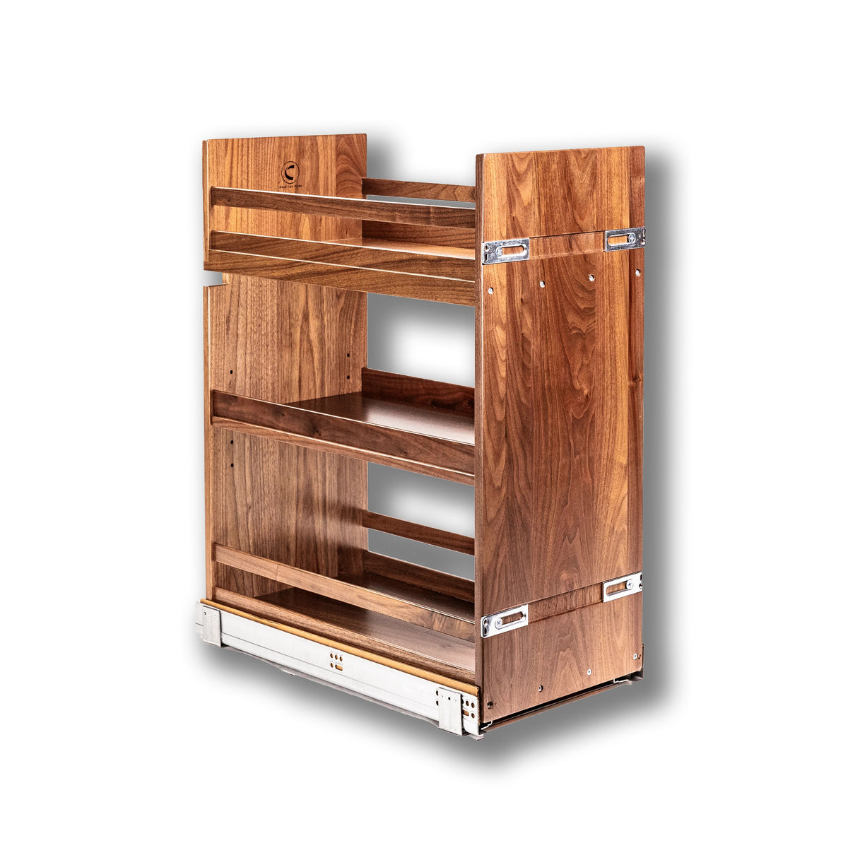 12" Riviera Series Base Cabinet Organizer - Walnut