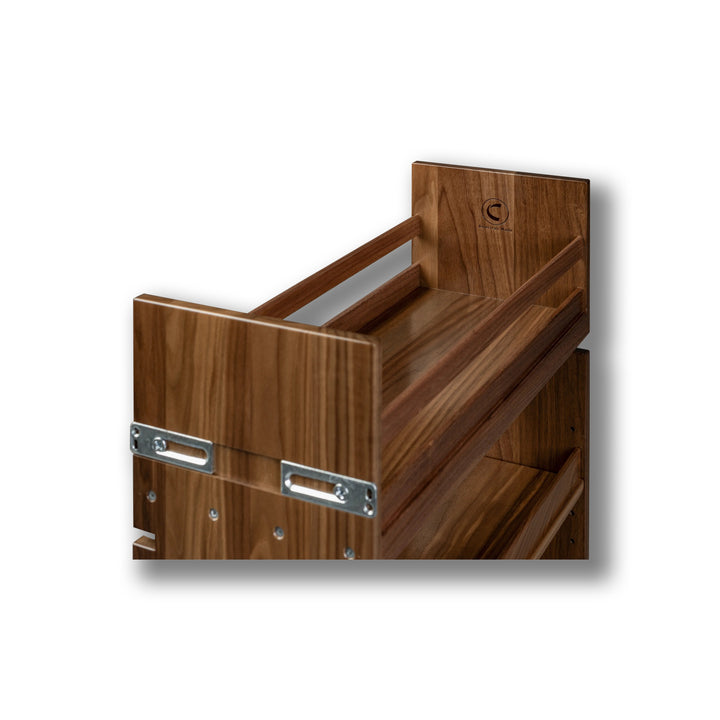 9" Riviera Series Base Cabinet Organizer - Walnut, studio view 3