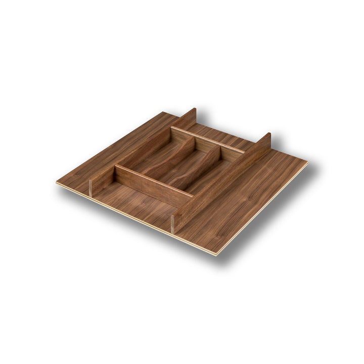 20" Riviera Series Silverware Tray Insert in walnut, studio view 2