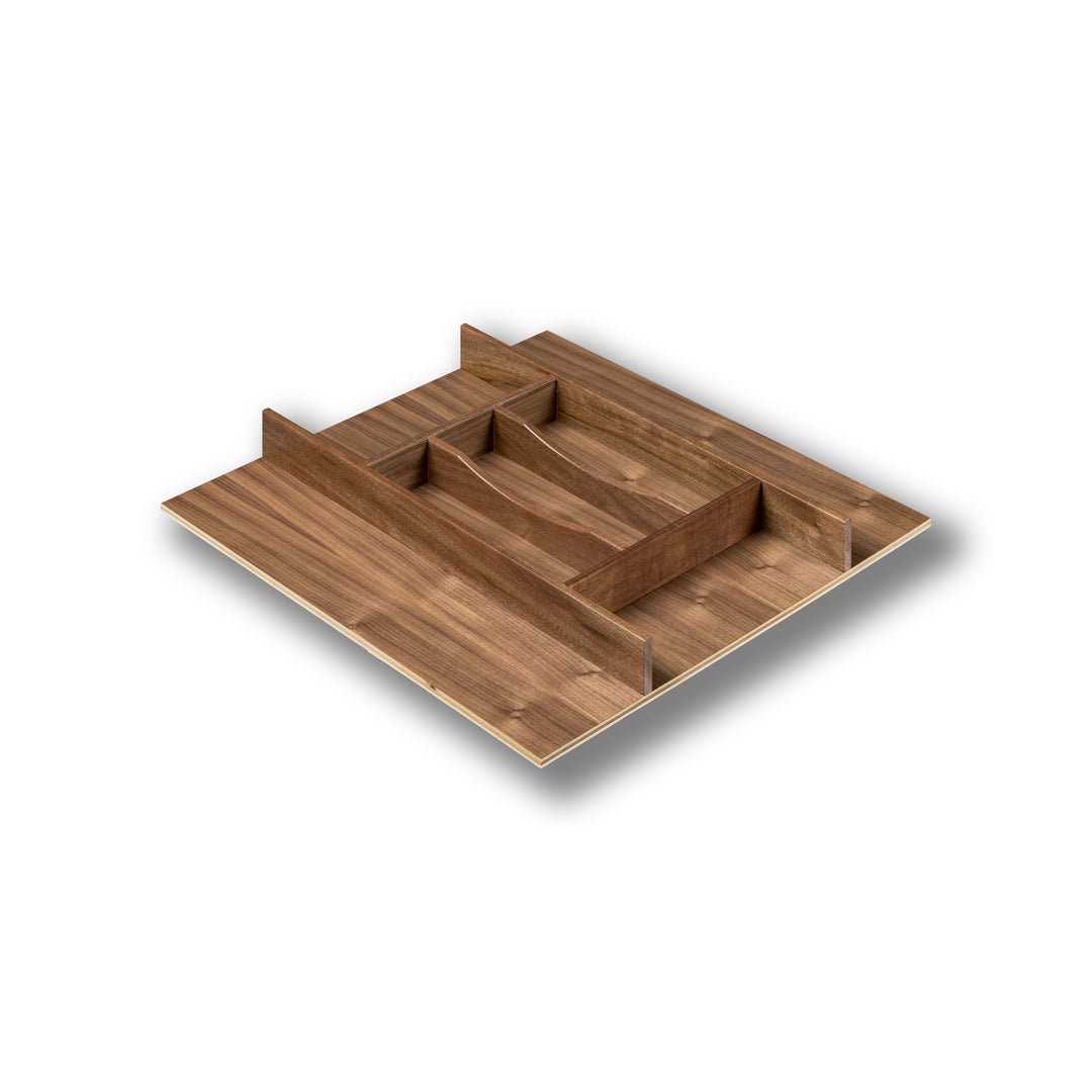 20" Riviera Series Silverware Tray Insert in walnut, studio view 3