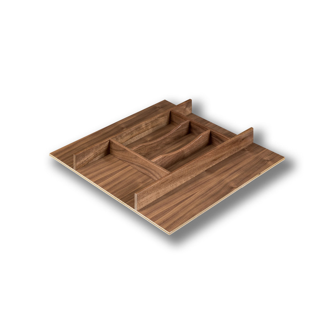 20" Riviera Series Silverware Tray Insert in walnut, studio view 4
