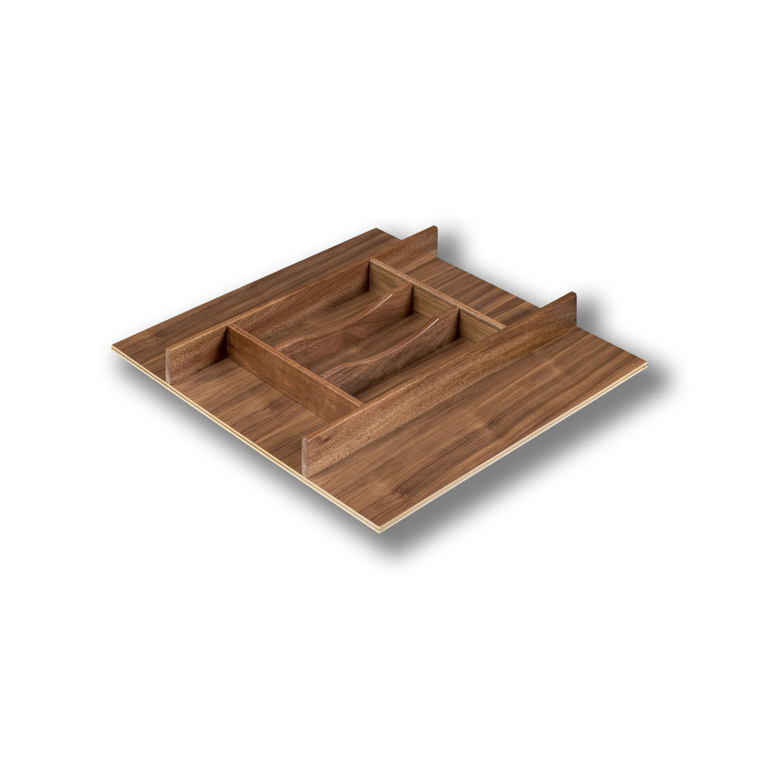 20" Riviera Series Silverware Tray Insert in walnut, studio view 6
