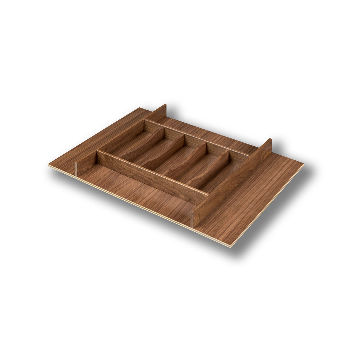 26 1/2" Riviera Series Silverware Tray Insert in walnut, studio view 2