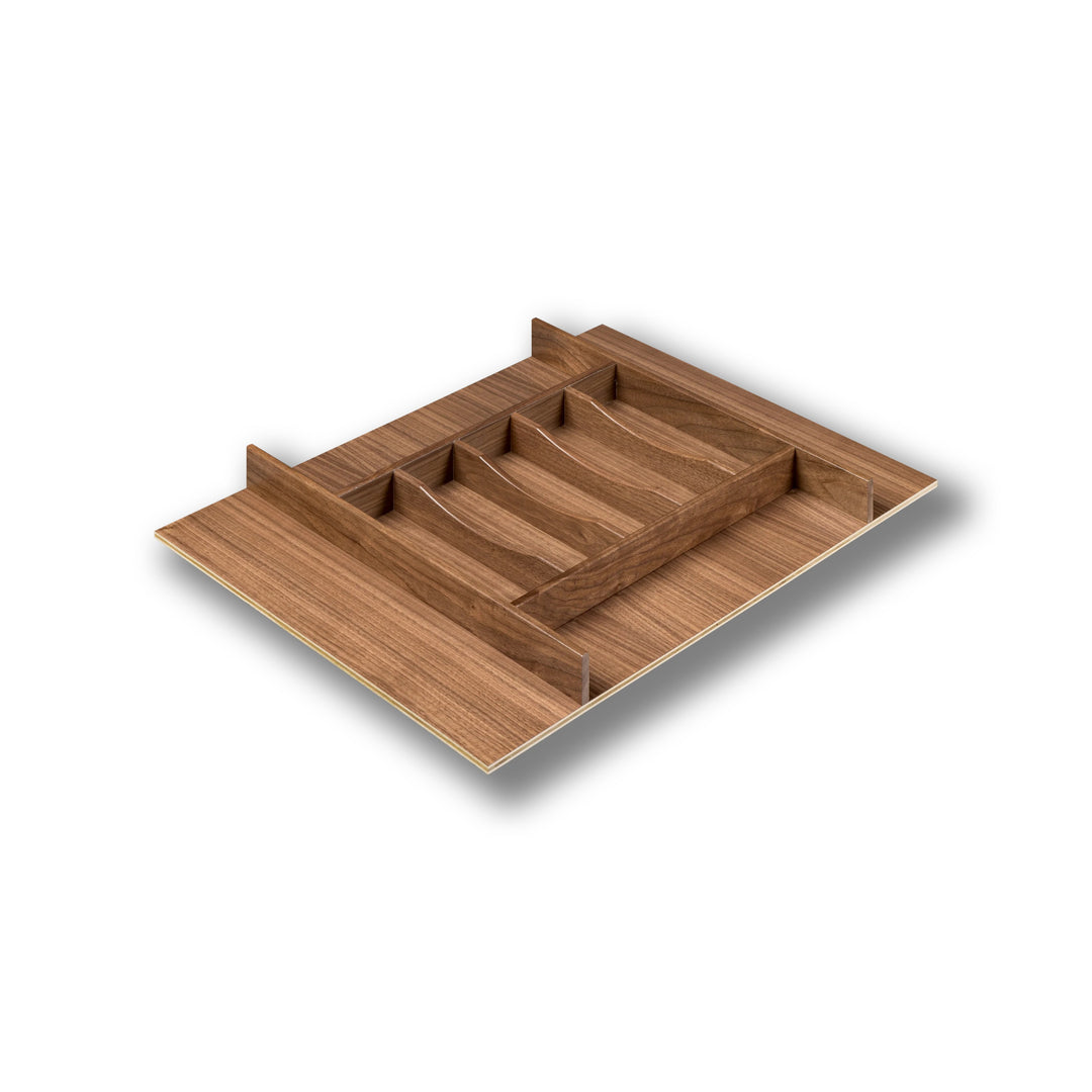 26 1/2" Riviera Series Silverware Tray Insert in walnut, studio view 4