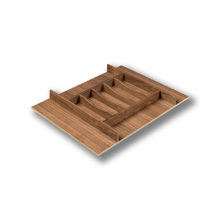 26 1/2" Riviera Series Silverware Tray Insert in walnut, studio view 4