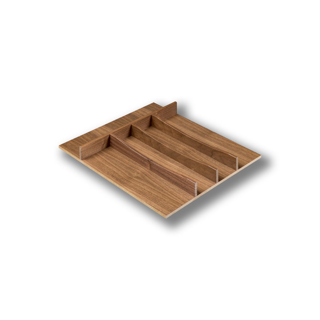 18" Riviera Series Utensil Tray Insert in walnut, studio view 4