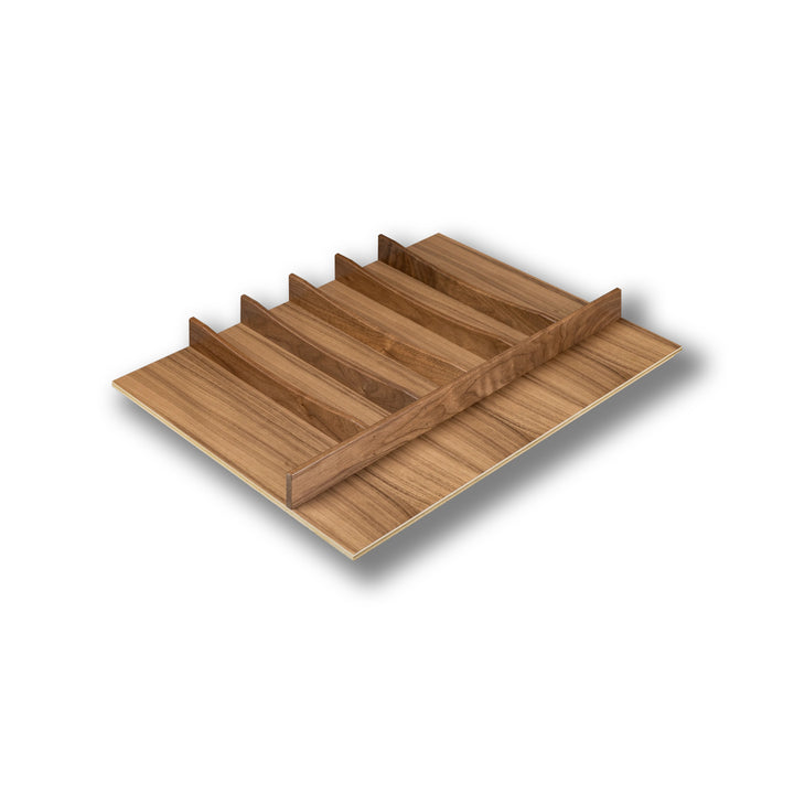 26 1/2" Riviera Series Utensil Tray Insert in walnut, studio view 6