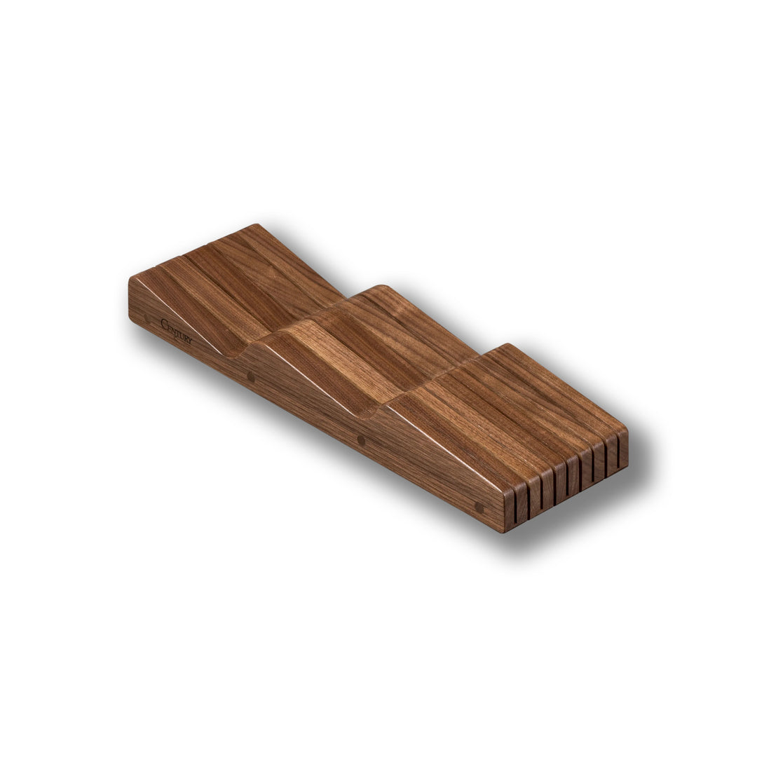 5 1/2" Riviera Series The Wave Knife Block in walnut, studio view 5