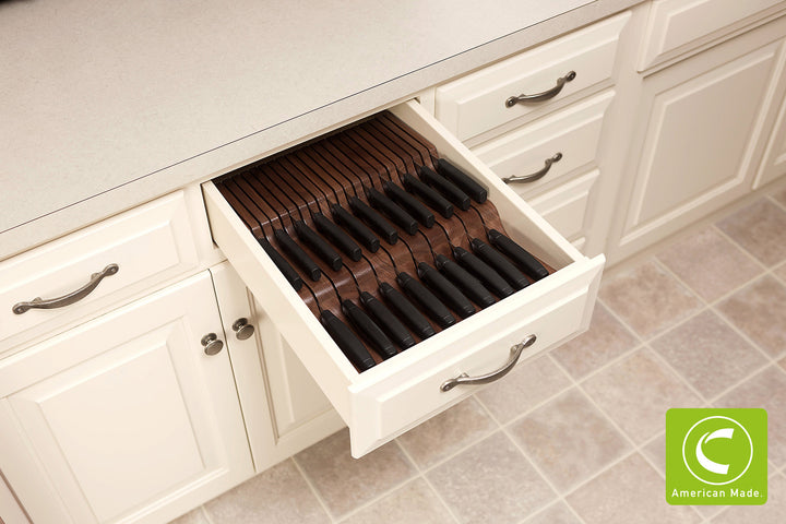 Century Components 5.5" Riviera Series The Wave Knife Block For 6" Cabinet Opening (RIVWKB55PF)