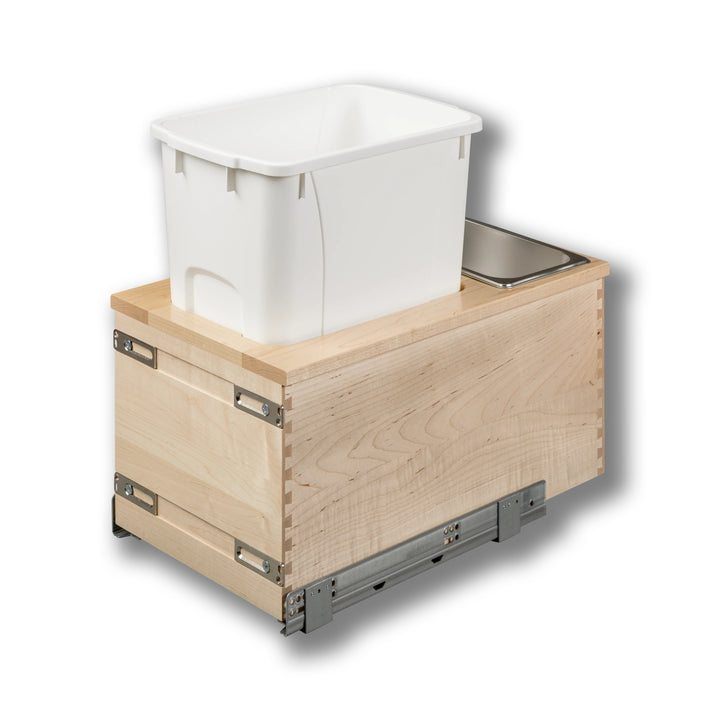 12" Signature Series 34 Quart Bottom Mount Waste Container in maple
