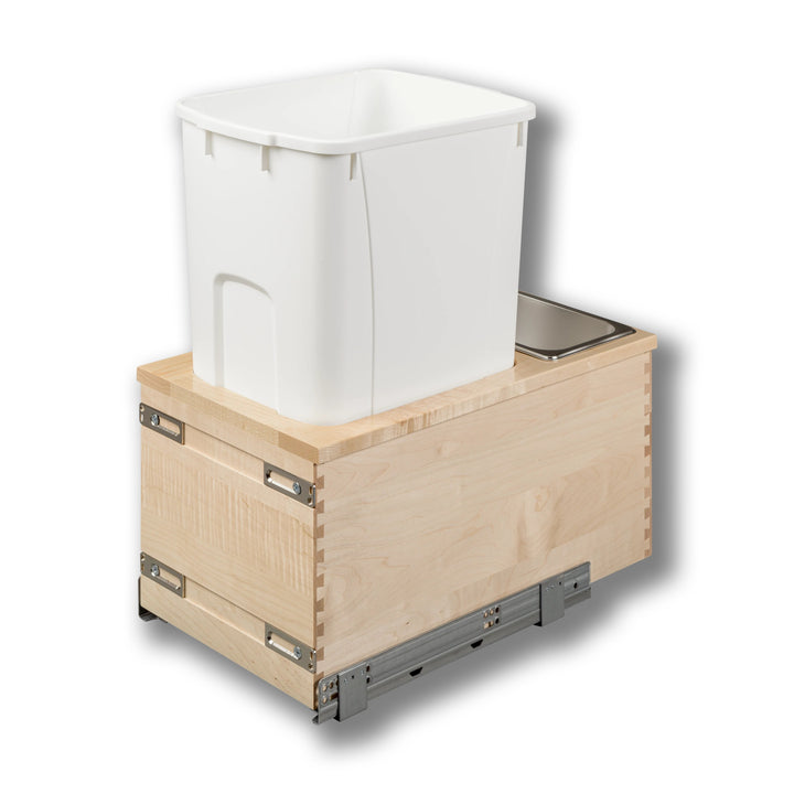 12" Signature Series 50 Quart Bottom Mount Waste Container in maple