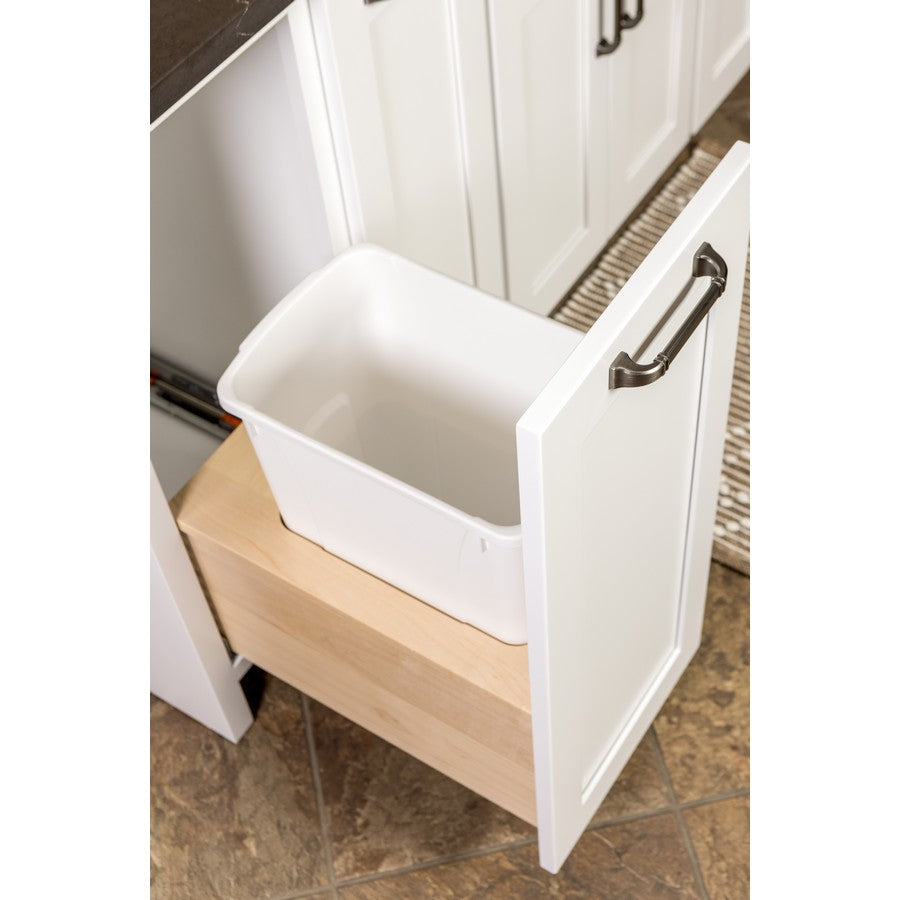 Century Components 12" Cascade Series 34 Quart Single Bottom Mount Vanity Waste Container - CASBM115-34PF-18 (Replaces CASBM11PF-18)