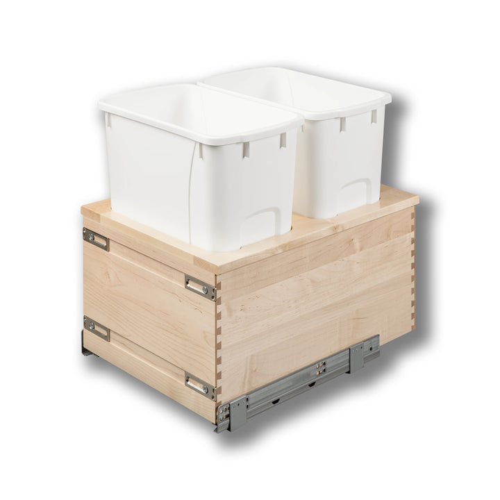 15" Signature Series 34 Quart Bottom Mount Waste Container in maple