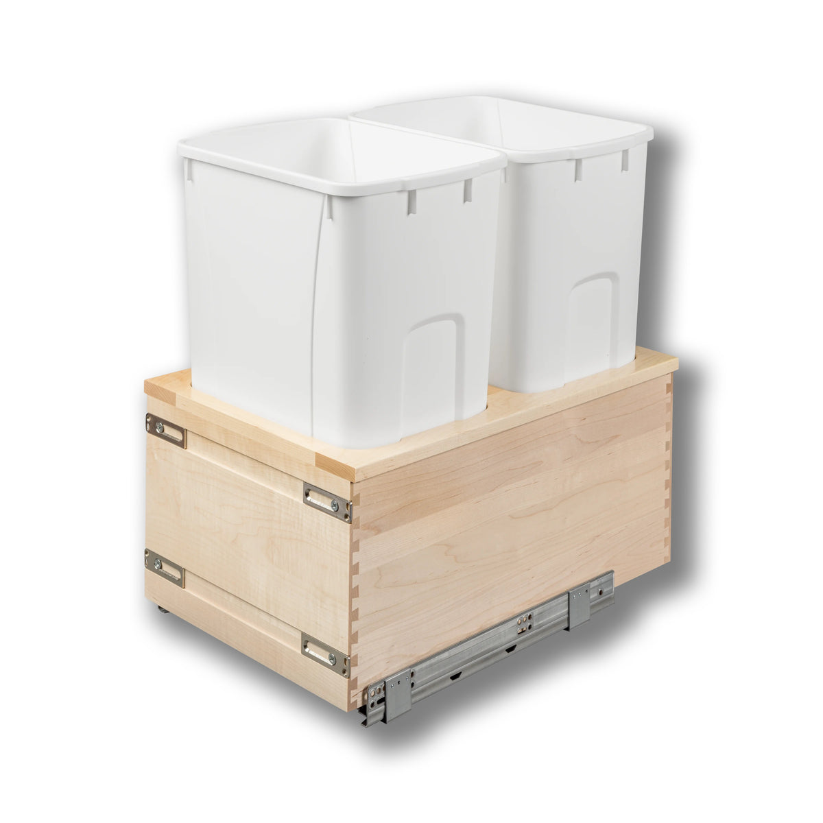 15" Signature Series 50 Quart Bottom Mount Waste Container in maple